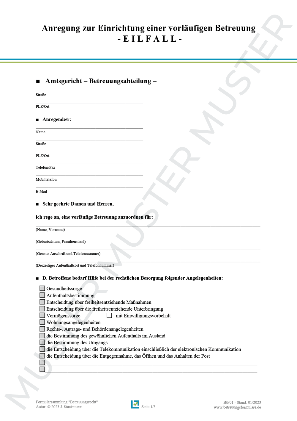 BtF01 Anreg. vorl. Betreuung